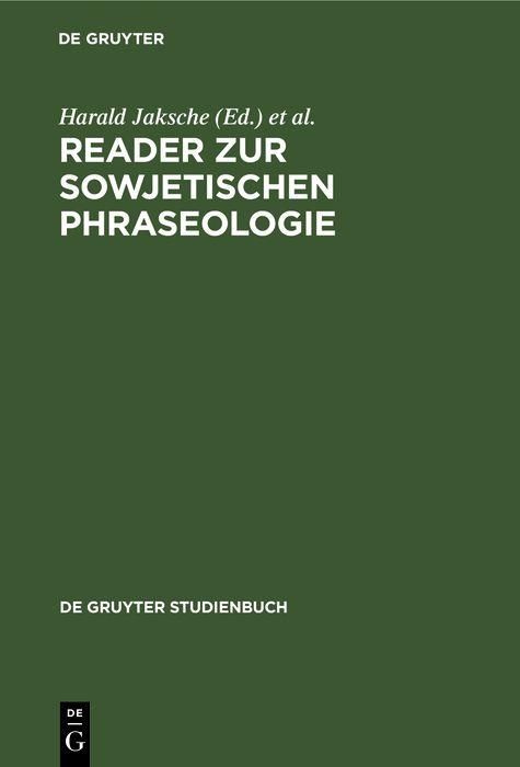 Produktbild: Reader zur sowjetischen Phraseologie