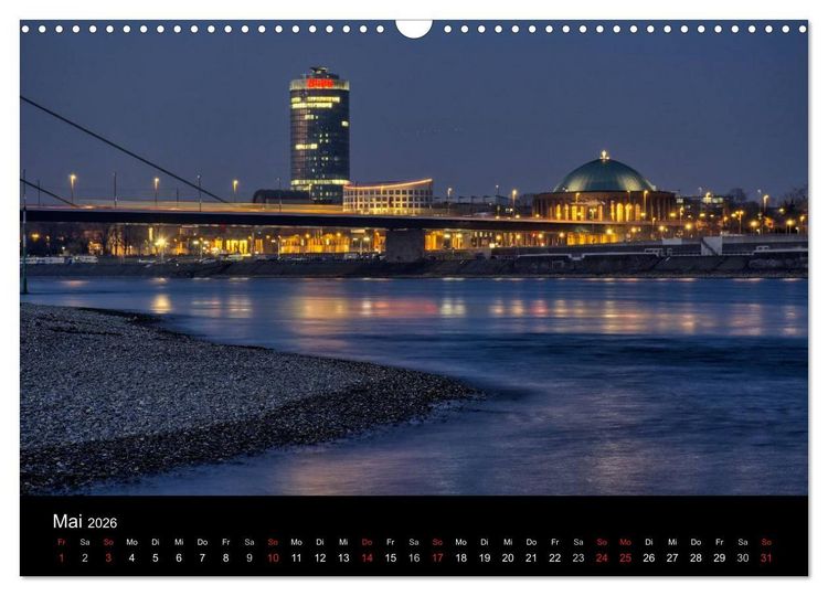Produktbild: D&uuml;sseldorf - Rheinansichten (Wandkalender 2026 DIN A3 quer), CALVENDO Monatskalender