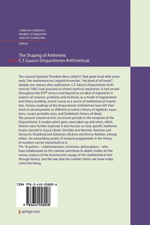Produktbild: The Shaping of Arithmetic after C.F. Gauss's Disquisitiones Arithmeticae