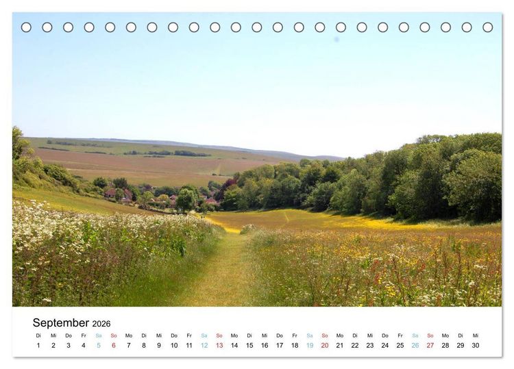 Produktbild: East Sussex (Tischkalender 2026 DIN A5 quer), CALVENDO Monatskalender