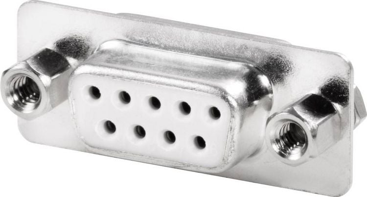 Produktbild: FrontCom&reg; Einsatz D-Sub 9 polig, Buchse/ L&ouml;tanschluss IE-FCI-D9-FS Weidm&uuml;ller Inhalt: 1 St.