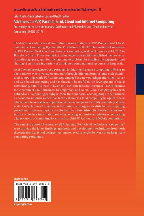 Produktbild: Advances on P2P, Parallel, Grid, Cloud and Internet Computing