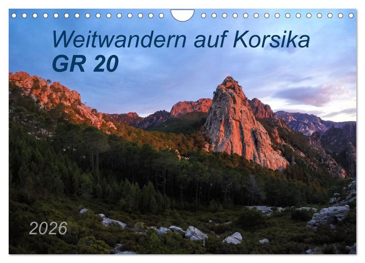 Produktbild: Weitwandern auf Korsika GR 20 (Wandkalender 2026 DIN A4 quer), CALVENDO Monatskalender