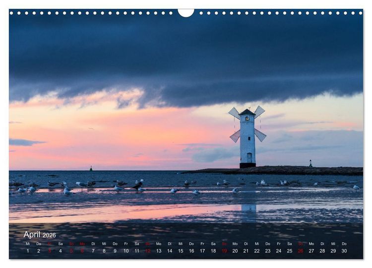 Produktbild: 2026 - wundervolle Lichtstimmungen an Nord- und Ostsee (Wandkalender 2026 DIN A3 quer), CALVENDO Monatskalender