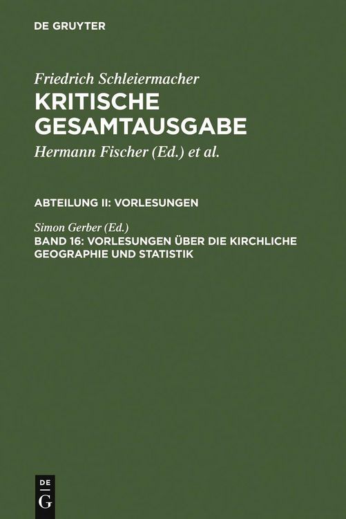 Produktbild: Vorlesungen &uuml;ber die kirchliche Geographie und Statistik