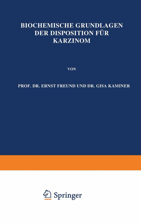 Produktbild: Biochemische Grundlagen der Disposition f&uuml;r Karzinom