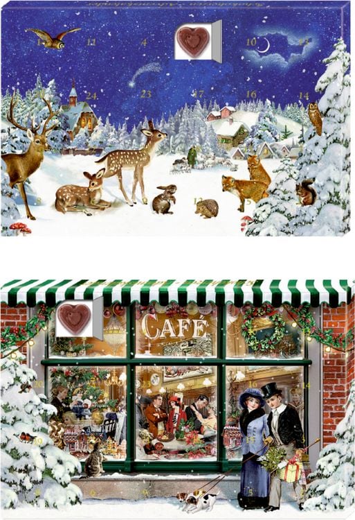 Produktbild: Adventskalender-Schokolade &ndash; 24 S&uuml;&szlig;e Herzmomente im Advent