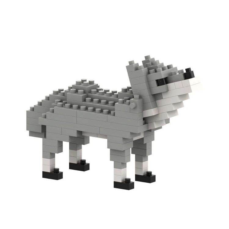 Produktbild: BRIXIES 200075 - Wolf, 3D Konstruktionsbausatz aus Ministeinen, 109 Teile