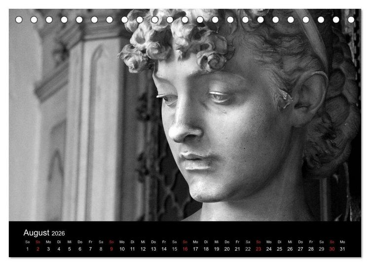 Produktbild: Lebende Steine - Skulpturen auf dem Friedhof Staglieno (Tischkalender 2026 DIN A5 quer), CALVENDO Monatskalender
