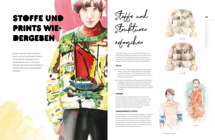 Produktbild: Watercolor Fashion Illustration. Schritt f&uuml;r Schritt zur perfekten Modeillustrationen mit Wasserfarben.