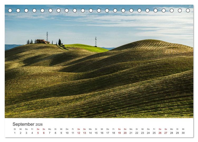 Produktbild: Gr&uuml;ne Farbt&ouml;ne Toskana (Tischkalender 2026 DIN A5 quer), CALVENDO Monatskalender