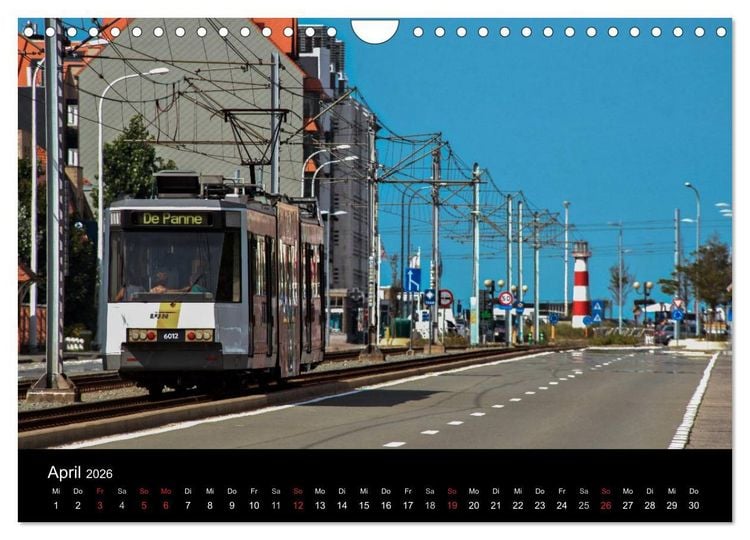 Produktbild: Kusttram Belgien (Wandkalender 2026 DIN A4 quer), CALVENDO Monatskalender