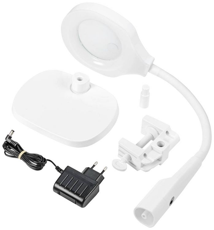 Produktbild: TOOLCRAFT TO-7447449 TOOLCRAFT 2-in-1 Lupenleuchte Vergr&ouml;&szlig;erungsfaktor=1.75 x, 3 x 85 mm 2021 Energieeffizienzklasse n.rel