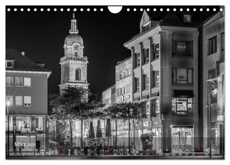 Produktbild: Heilbronn bei Nacht (Wandkalender 2026 DIN A4 quer), CALVENDO Monatskalender