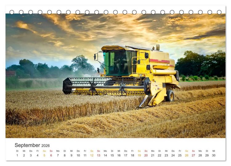 Produktbild: M&auml;hdrescher - tolle Momente (Tischkalender 2026 DIN A5 quer), CALVENDO Monatskalender