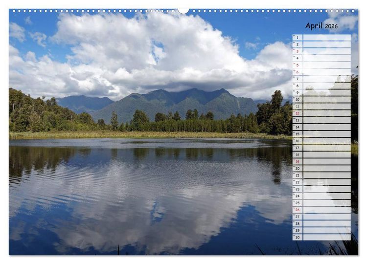 Produktbild: Kia ora, Aotearoa - Wunderbares Neuseeland (hochwertiger Premium Wandkalender 2026 DIN A2 quer), Kunstdruck in Hochglanz
