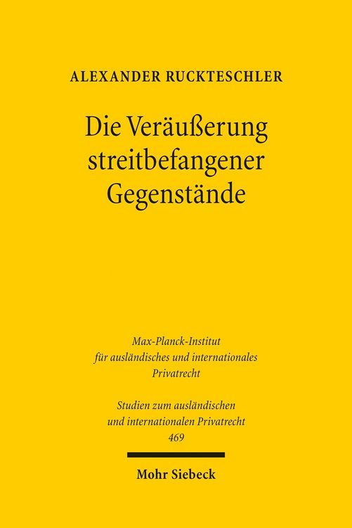 Produktbild: Die Ver&auml;u&szlig;erung streitbefangener Gegenst&auml;nde