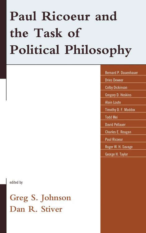 Produktbild: Paul Ricoeur and the Task of Political Philosophy