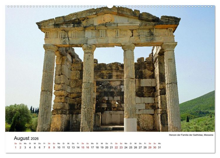 Produktbild: Von Olympia &uuml;ber Messene nach Mystras (Wandkalender 2026 DIN A2 quer), CALVENDO Monatskalender