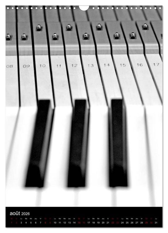 Produktbild: Au son du piano (Calendrier mural 2026 DIN A3 horizontal), CALVENDO calendrier mensuel