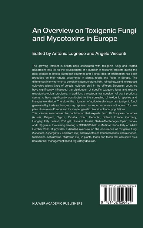 Produktbild: An Overview on Toxigenic Fungi and Mycotoxins in Europe