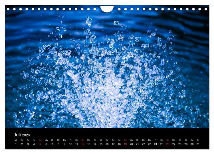 Produktbild: Wassertropfen (Wandkalender 2026 DIN A4 quer), CALVENDO Monatskalender