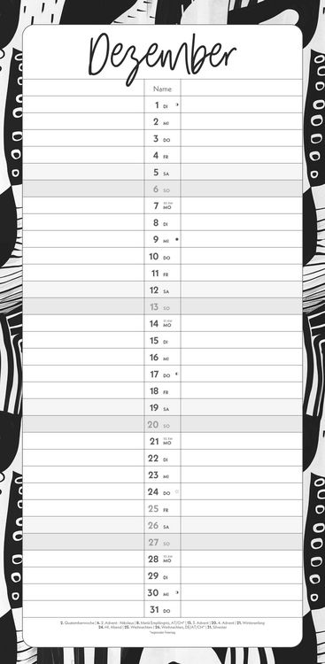 Produktbild: Termine für 2 Black and White 2026 Familienplaner - Timer - Termin-Planer - Couple-Kalender - Familien-Kalender - 22x45