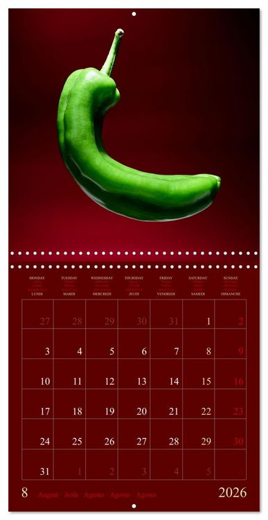 Produktbild: Les l&eacute;gumes hauts en couleur (Calendrier mural carr&eacute; 2026 30x30 cm) Calendrier double avec une page pour vos prises de notes