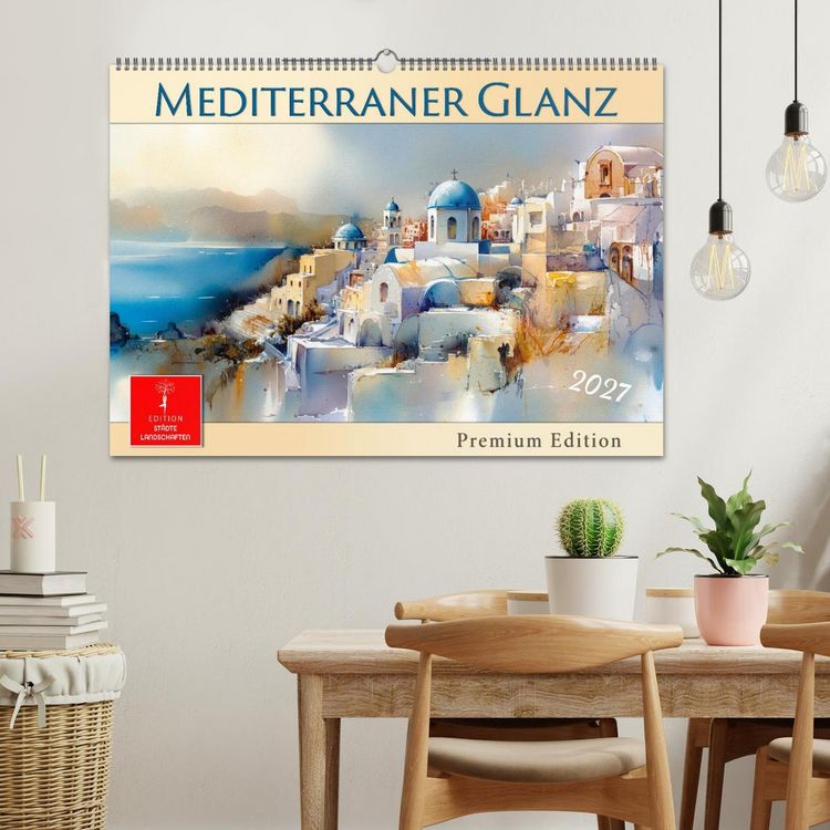 Produktbild: Mediterraner Glanz (Wandkalender 2027 DIN A2 quer), CALVENDO Monatskalender