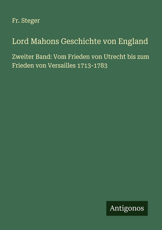 Produktbild: Lord Mahons Geschichte von England