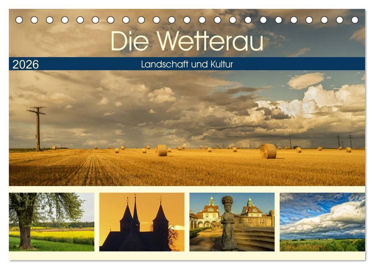 Produktbild: Die Wetterau - Landschaft und Kultur (Tischkalender 2026 DIN A5 quer), CALVENDO Monatskalender