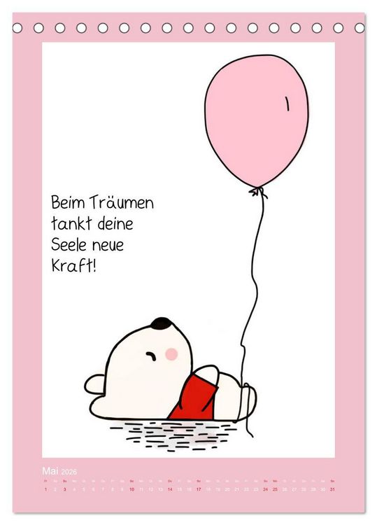Produktbild: Weisheiten und Spr&uuml;che f&uuml;r mehr Lebensfreude! (Tischkalender 2026 DIN A5 hoch), CALVENDO Monatskalender