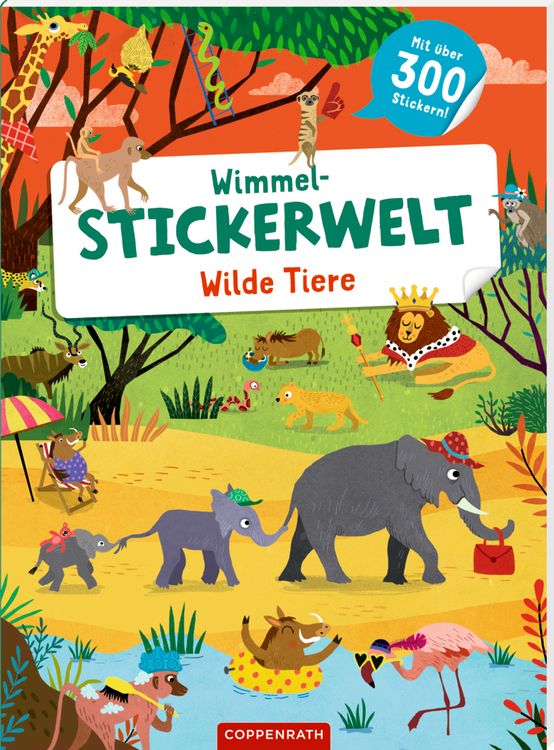 Produktbild: Wimmel-Stickerwelt: Wilde Tiere