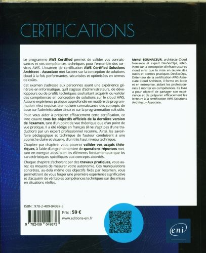 Produktbild: AWS : pr&eacute;paration &agrave; la certification Solutions Architect-Associate