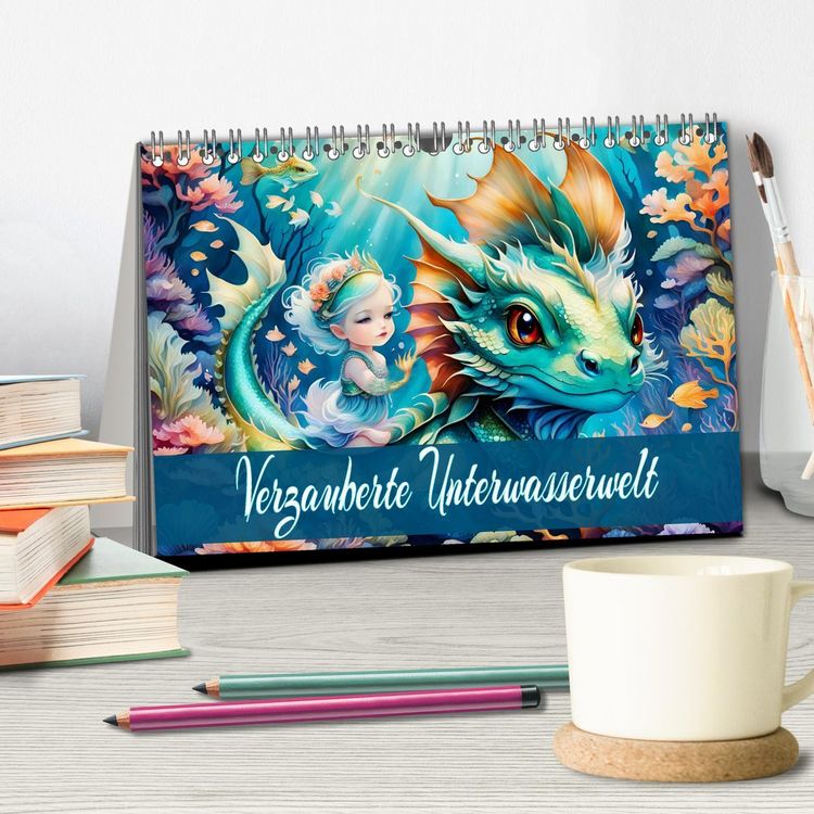 Produktbild: Verzauberte Unterwasserwelt (Tischkalender 2026 DIN A5 quer), CALVENDO Monatskalender