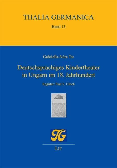 Produktbild: Tar, G: Deutschsprachiges Kindertheater in Ungarn