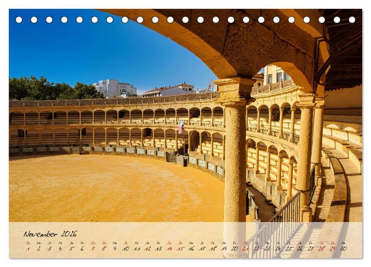 Produktbild: Ronda in Andalusien - Stadt auf einem Felsplateau (Tischkalender 2026 DIN A5 quer), CALVENDO Monatskalender