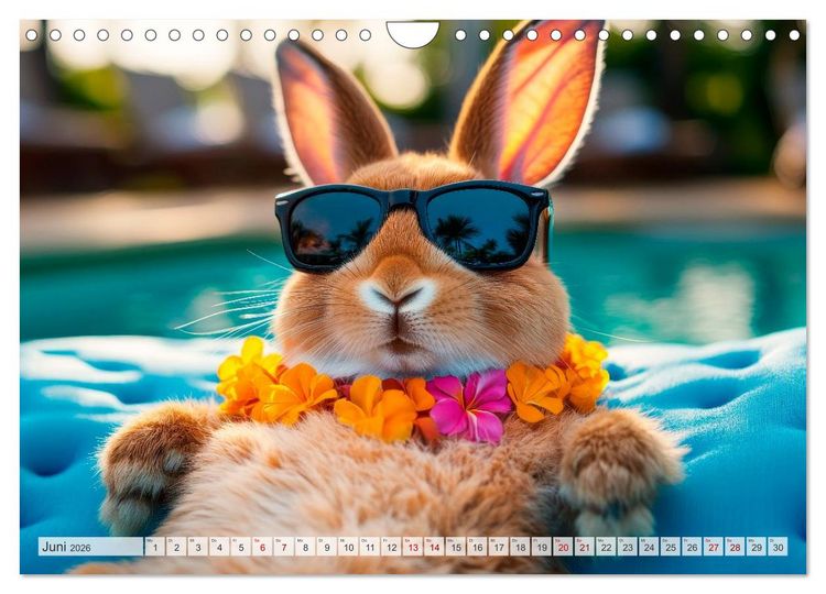 Produktbild: Kaninchen auf Reisen (Wandkalender 2026 DIN A4 quer), CALVENDO Monatskalender