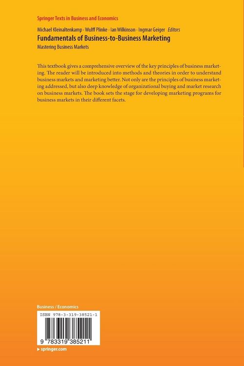 Produktbild: Fundamentals of Business-to-Business Marketing