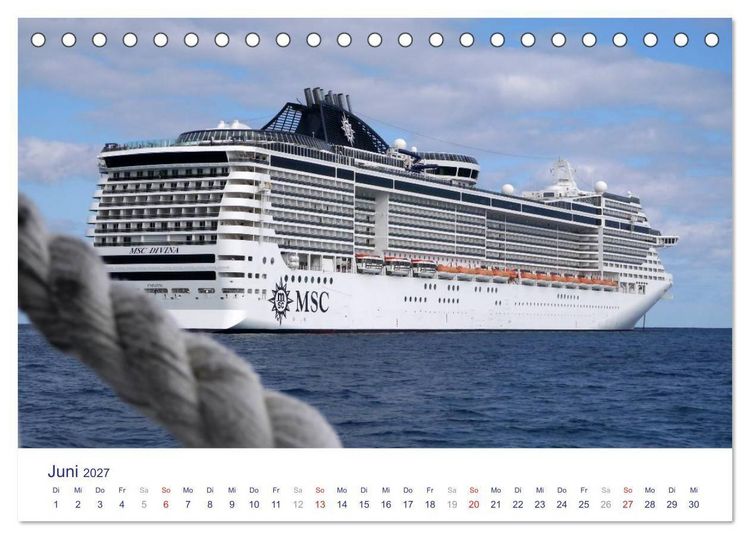 Produktbild: Giganten der Meere - Kreuzfahrtschiffe (Tischkalender 2027 DIN A5 quer), CALVENDO Monatskalender