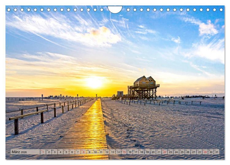 Produktbild: St. Peter Ording - Atemberaubende Momente (Wandkalender 2026 DIN A4 quer), CALVENDO Monatskalender