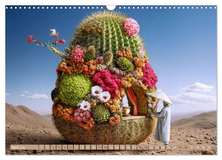 Produktbild: Kaktuswelten. Fantasie in Gr&uuml;n und Dorn (Wandkalender 2026 DIN A3 quer), CALVENDO Monatskalender