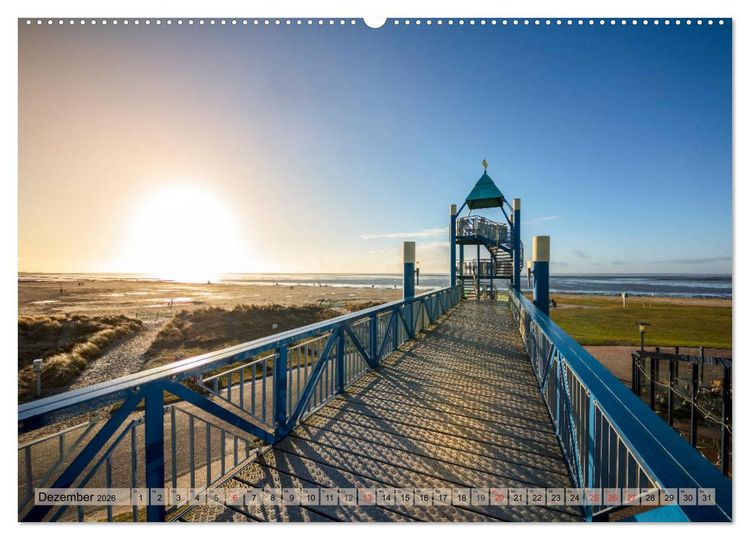 Produktbild: Norddeich Spaziergang vom Hafen bis zum Strand (Wandkalender 2026 DIN A2 quer), CALVENDO Monatskalender