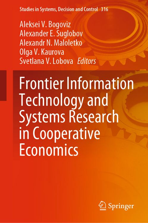 Produktbild: Frontier Information Technology and Systems Research in Cooperative Economics