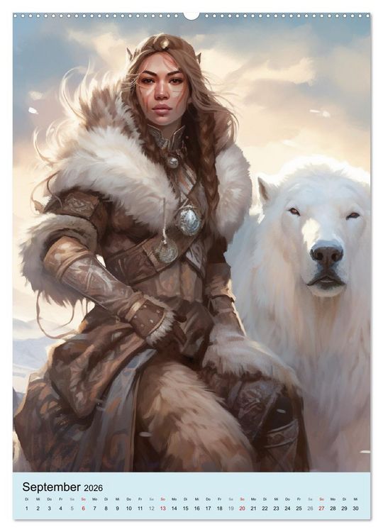 Produktbild: Fantasy Krieger. B&auml;renk&auml;mpfer aus dem Norden (hochwertiger Premium Wandkalender 2026 DIN A2 hoch), Kunstdruck in Hochglanz