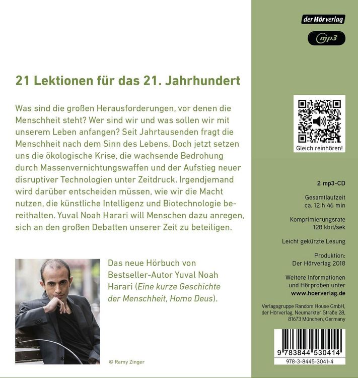 Produktbild: 21 Lektionen f&uuml;r das 21. Jahrhundert