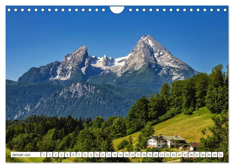 Produktbild: Bayern - Seen, Berge, Landschaft (Wandkalender 2026 DIN A4 quer), CALVENDO Monatskalender