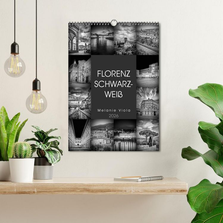 Produktbild: FLORENZ SCHWARZWEI&szlig; (Wandkalender 2026 DIN A3 hoch), CALVENDO Monatskalender
