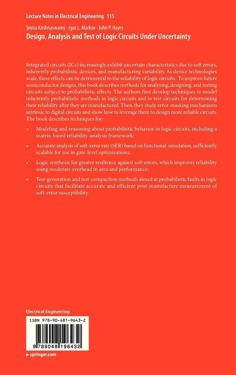 Produktbild: Design, Analysis and Test of Logic Circuits Under Uncertainty