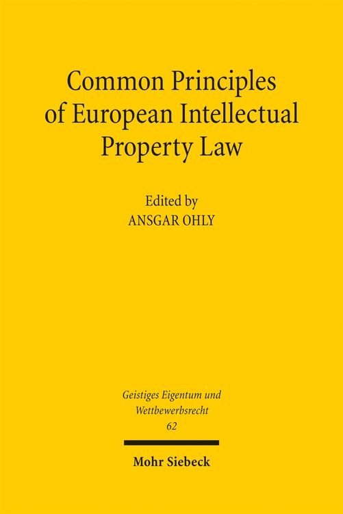 Produktbild: Common Principles of European Intellectual Property Law